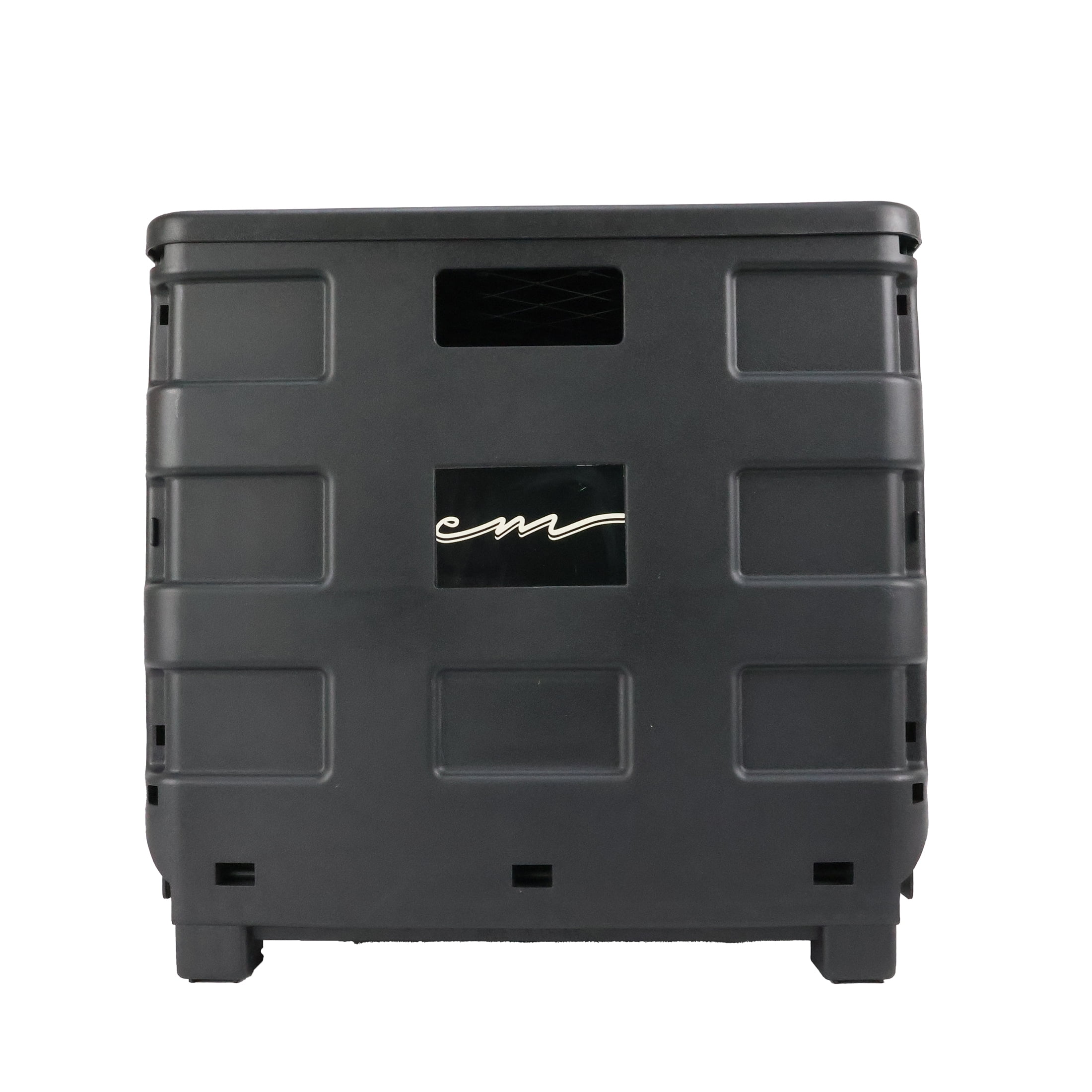Everything Mary Collapsible Rolling Craft Cart with Lid, Black
