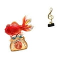 thumbnail image 6 of CarpNettore Chinese Feng Shui Koi Fish Music Note Statue Creative Desktop Decoration Musical Figurine Resin Tabletop Ornament Good Luck Entryway Office Home Decor, 6 of 8