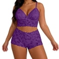 thumbnail image 4 of WRKEKC Pajama Sets for Women 2 Piece V Neck Relaxed Fit Top and Drawstring Shorts Loungewear Pajamas Sleep Set, 4 of 8