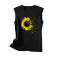 thumbnail image 4 of gbyLJF Womens Sleeveless Tops Loose Fit Plunge Tank Top Tank Tops for Women Summer Black Sleeveless Blouse, 4 of 4