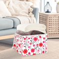 thumbnail image 3 of Yayeee Collapsible Storage Bin with Lid Fabric Closet Decorative Basket with Handles, Pink Floral, 3 of 7