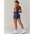 thumbnail image 6 of IDOPIP Workout Sets for Women 2 Piece Seamless Halter Sports Bra Top High Waisted Scrunch Butt Impact Shorts Gym Yoga Activewear Outfits, 6 of 6