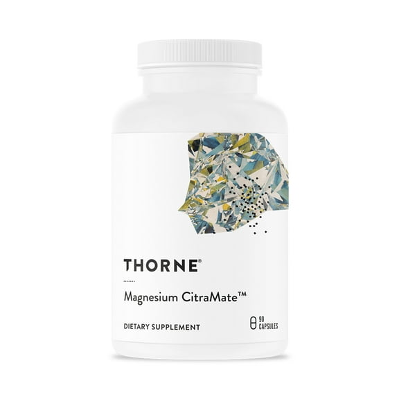 THORNE - Magnesium CitraMate - Magnesium Supplement with Citrate-Malate - Support Heart, Skeletal Muscles, Cardiac, Lung Function, and Bone Density* - Gluten-Free, Dairy-Free, Soy-Free - 90 Capsules