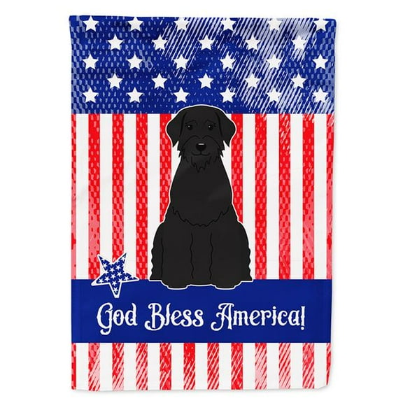 Patriotic USA Giant Schnauzer Flag Canvas House Size BB3061CHF