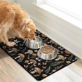 thumbnail image 2 of Boho Mushroom Dog Feeding Mat - Absorbent Waterproof Pet Food Mat - Non-Slip Dog Bowl Mat - Vintage Mushroom Design - 4-Layer Eco-Friendly Mat for Messy Eaters 12"X19", 2 of 5