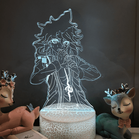 

JUSTUP LED Anime Character Night Light 3D Illusion Lamp Remote Control for Bedroom Decor Kids Birthday --- Crack Crack