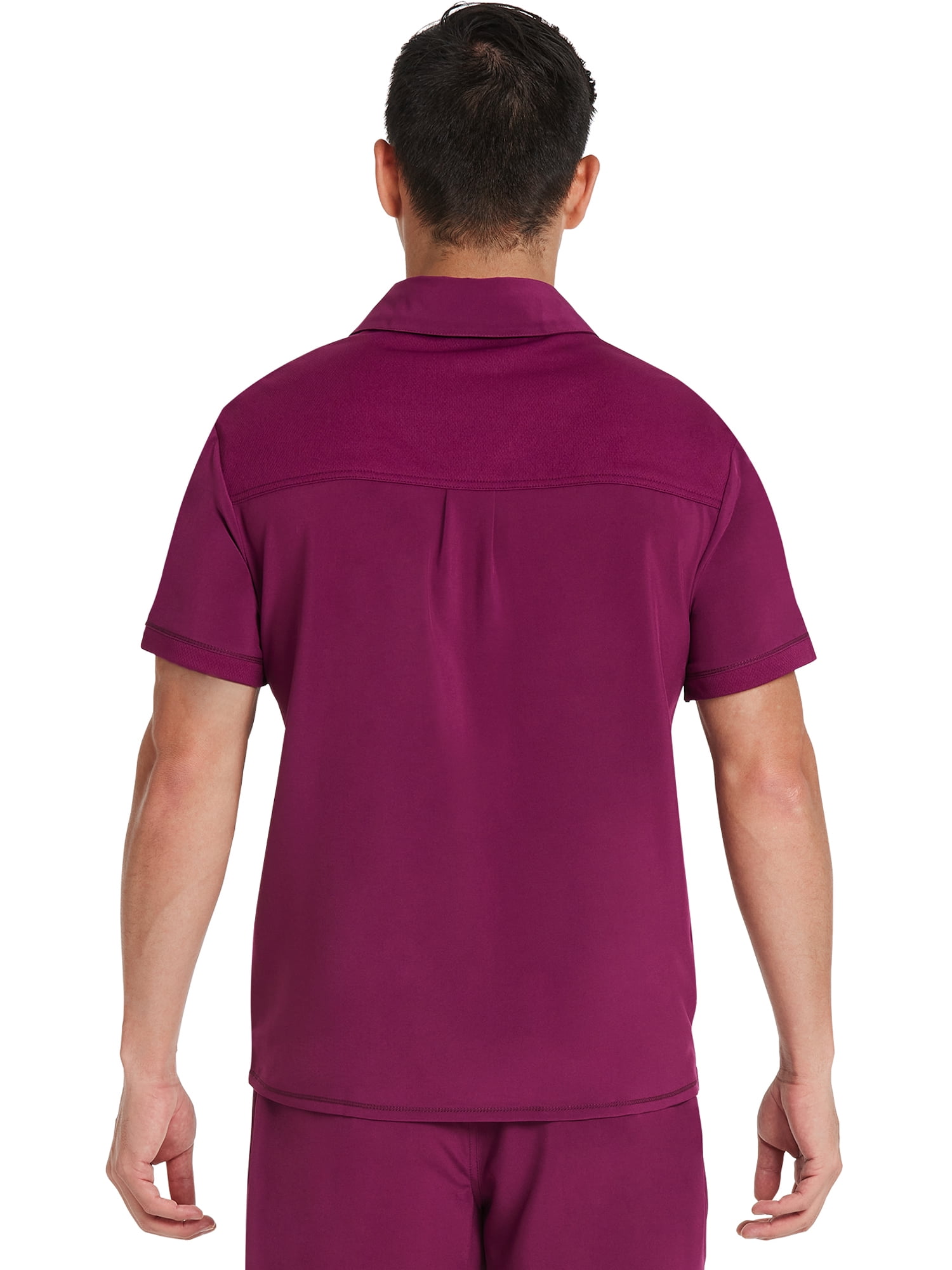 Scrubstar Men's Premium Performance Stretch Polo Scrub Top, Sizes XS-3XL