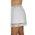 thumbnail image 3 of Underworks Women Pettipants Cotton Knit Culotte Slip Bloomers Split Skirt 4-inch Inseam White Small, 3 of 5