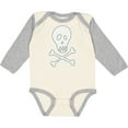 thumbnail image 3 of Inktastic Skull and crossbones Boys or Girls Long Sleeve Baby Bodysuit, 3 of 5