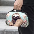 thumbnail image 2 of Sloth Waterproof Oxford Fabric Storage Case with Charger Pouch, Small Portable Storage Box, and Cable Organizer Travel - 5.9x9.44x3.14 in, 2 of 6