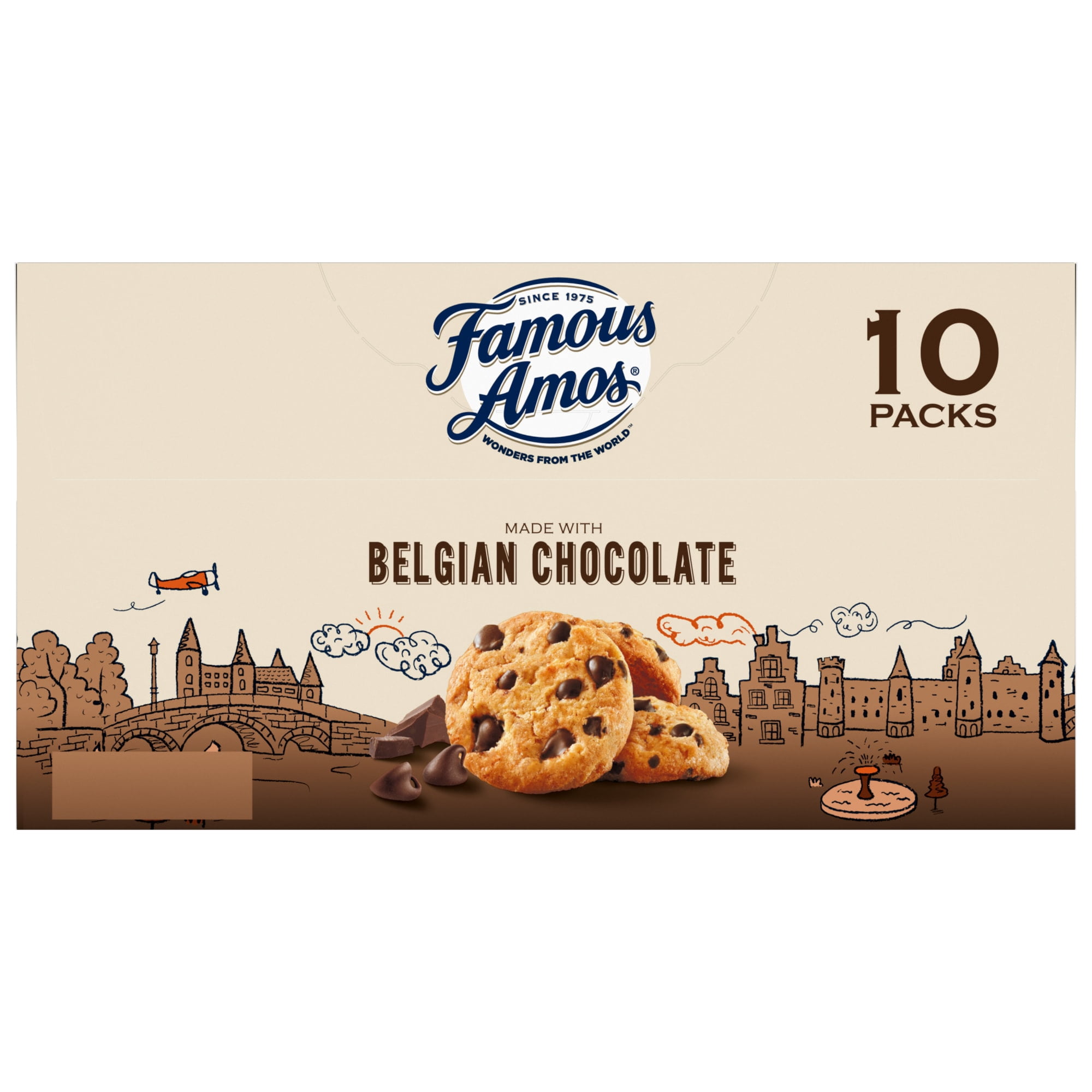 Famous Amos Belgian Chocolate Chip Cookies Multipack, 10 oz (10 Count)