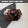 thumbnail image 5 of Gocvo Suede Bags for Women Brown Suede Bag Suede Bag Retro Suede Slouchy Bag Suede Shoulder Bag Slouchy Bags, 5 of 11