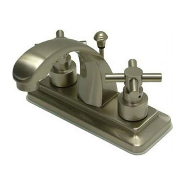 Kingston Brass KS4648EX 4 Inch Center Lavatory Faucet - Satin Nickel