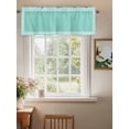 thumbnail image 2 of Valances for Windows Bluish Green Abstract Art Rod Pocket Cafe Window Treatments Valance Curtains for Kitchen Bathroom Laundry Basement Windows 60"x14", 2 of 9