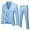 Blue, variant on Men's Slim Fit 3 Piece Suit, Wedding Prom Business Tuxedo Set, Jacket Vest & Pants Complete Ensemble, Modern Korean Style Suit, Formal Occasion Attire for Groomsmen, Sharp