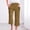 Khaki, variant on TRUBKH Cotton Linen Pants Gaucho Pant Boho Bottoms Paperbag Pant Palazzo Pants Pull On Pants Beach Pants for Women Palazzo Pants Plain Drawstring Trousers Flowy Gauze Comfort Resort Wear Beige L