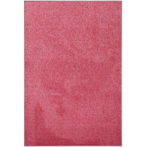 Furnish my Place Modern Plush Solid Color Rug - Pink, 3' x 4', Pet and Kids Friendly Rug. Made in USA, Rectangle, Area Rugs Great for Kids, Pets, Event, Wedding