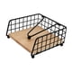thumbnail image 1 of Organizador de servilletas con base de madera, soporte para servilletas de mesa, ideal para restaurantes y casas de campo. Negro, 1 of 9