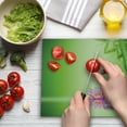 thumbnail image 3 of Spa Cutting Board, Garden Self-Control Freshening Insight in Daily Life Mindful Activity Print, Decorative Tempered Glass Cutting and Serving Board, Large Size, Green Pink, by Ambesonne, 3 of 5
