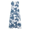 thumbnail image 5 of CHUANK Robe Longue Ample Sans Manches en Coton et Lin pour Femmes Robe d'Été Décontractée Couleur Unie Robe de Plage avec Poches, 5 of 5