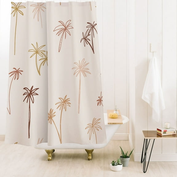Society6 Cuss Yeah Designs Palm Tree Pattern Shower Curtain 71" x 74"