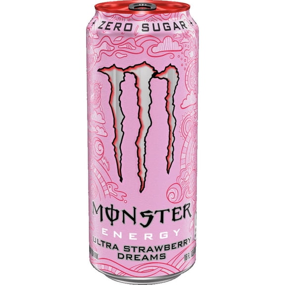 Monster Ultra, Strawberry Dreams, 1 Count, 16 fl oz-Pack Of 6