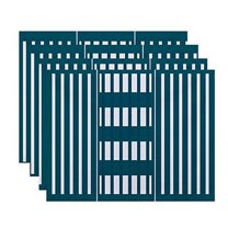 Simply Daisy 18" x 14" Beach Blanket Stripe Print Placemat, Set of 4