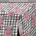 thumbnail image 4 of Piglet Dog Crate Cover, Nerdy Pig Animal on a Checkered Background Watercolor Paint Design Print, Easy to Use Pet Kennel Cover Small Dogs Puppies Kittens, 7 Sizes, Pink and Multicolor, by Ambesonne, 4 of 6