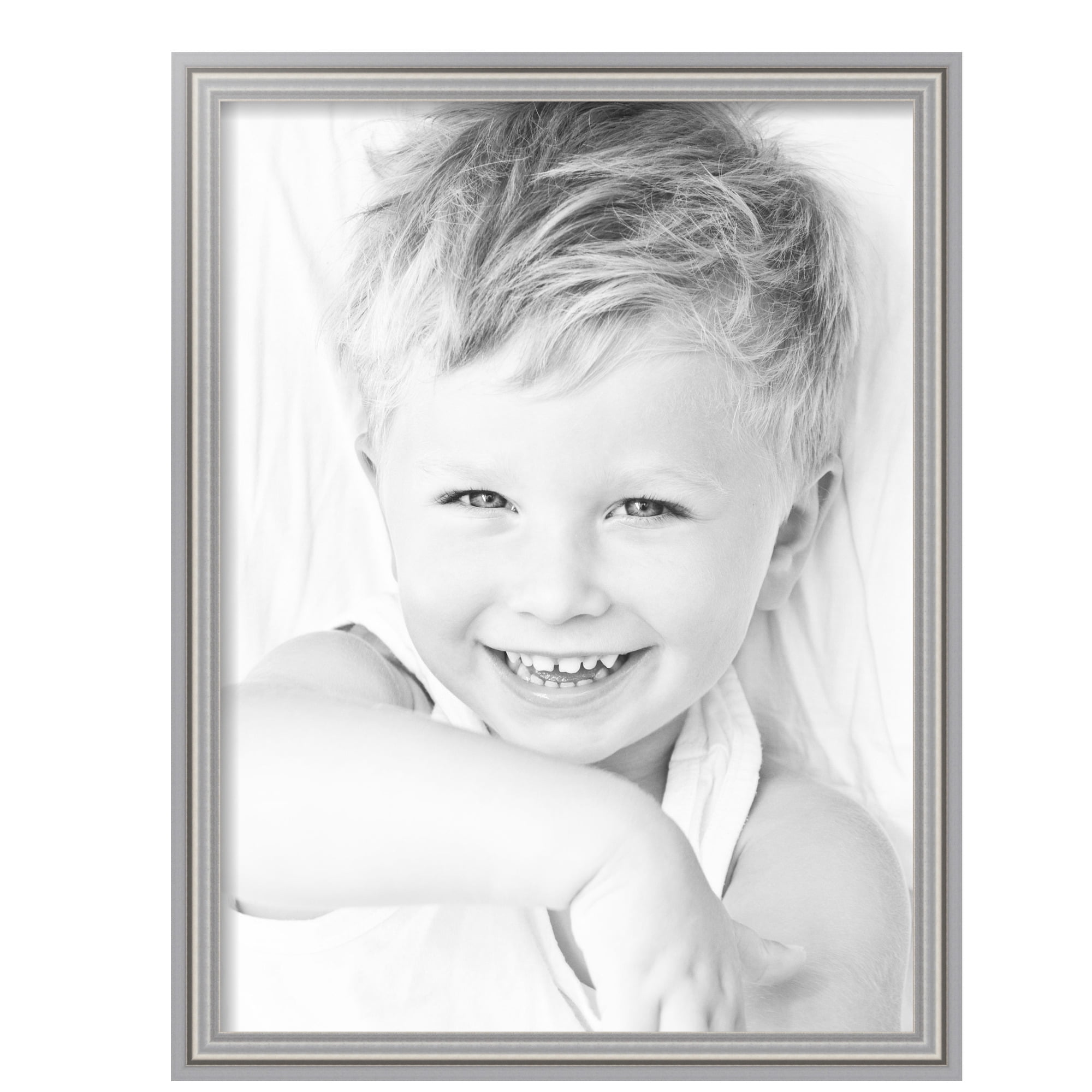 ArtToFrames 18" x 24" Silver Picture Frame, 18x24 inch Silver MDF Poster Frame (WOM-5329),  Pack