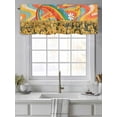 thumbnail image 4 of Rainbow Sky Valances for Windows Abstract Sunflower Floral Farm Rod Pocket Curtains Valance Short Window Treatment Drapes for Living Room, Bedroom Bathroom 60"&nbsp;W x 18" L, 4 of 5