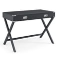 thumbnail image 3 of Computer Desk Solid Wood Office Desk With Storage Drawers X-Shaped Support Legs For Home Office 42"Lx23.88"Wx30"H, 3 of 9