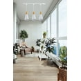 thumbnail image 4 of FSLiving J-Style Track Mount Pendant Fixture Scandinavian Style Pendant Lights for Kitchen Hanging Lamp Modern Wood and Aluminium Light Customizable,White - 3 Lights, 4 of 6