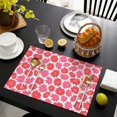 thumbnail image 4 of Pioneer Flower Floral Print Pattern Summer Placemats Table Placemats Set Of 4-Linen Kitchen Washable Placemats Table Mats 12x18 Inch Non-Slip Heat Resistant, 4 of 5