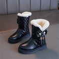 thumbnail image 4 of LvhaoGJOB Girls' Faux Fur Lined Snow Boots with Non-Slip Sole and Warm & Cozy, 4 of 9