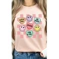 thumbnail image 7 of Valentines Heart Candy Checker Graphic Tee T-Shirt, 7 of 7
