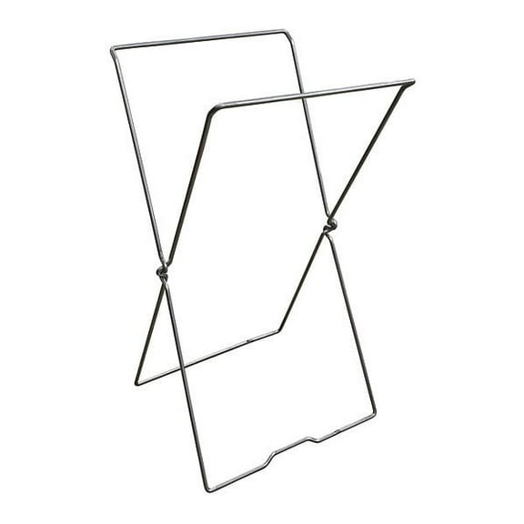 Hamper Stand, 30 in H x 16 in L x 15 in W, Steel, Silver