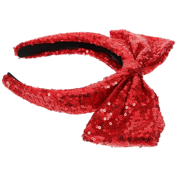 PTOOTP Fashion Headband Festive Red Bow Headband For Women 1Pack