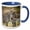 Blue/White, variant on 3drose, 2 Zebras in the Wild, 11oz Two-tone Red Mug
