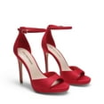 thumbnail image 4 of BURUDANI Women’s Stiletto Heels – Open Toe Ankle Strap High Heels for Wedding, Party, Dressy Events, 4 of 7