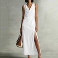 thumbnail image 3 of Iyufng Maxi Dresses for Women Summer Loose Fitting Cowl Neck, 3 of 7