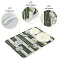 thumbnail image 4 of Daisy Floral on Stripe Dish Drying Mats Kitchen Mat Microfiber Counter Absorbent Dish Pad Drainer Rack 16"x18", 4 of 7