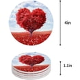 thumbnail image 1 of FMSHPON Happy Valentines Day Theme Red Love Tree Set of 6 Round Coaster for Drinks, Absorbent Ceramic Stone Coasters Cup Mat with Cork Base for Home Kitchen Room Coffee Table Bar Decor, 1 of 6