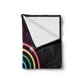thumbnail image 2 of Pride Soft Flannel Fleece Blanket, Gay Neon Lamb Look Written Letters Pride Calligraphy with Rainbow Lines Contemporary, Cozy Plush for Indoor and Outdoor Use, 70" x 90", Multicolor, by Ambesonne, 2 of 5
