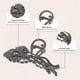 thumbnail image 4 of Unique Bargains 2 pinzas de pelo de metal con flores para mujer, lindas pinzas de garra, accesorios para el cabello antideslizantes, tono dorado y negro, 4 of 7