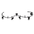 thumbnail image 3 of Catalina Lighting Ellipse Flex Track 5-Light Dimmable LED Track Light with 8' Adjustable Track Rail Modern Light Fixture for Kitchen, Living Room, Bedroom, or Office, 3000K, Black, 3 of 6