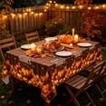 thumbnail image 4 of Fall Pumpkin Tablecloth 108 x 60 Inch Rectangle, Beige,Maple Leaves & Pumpkin Pattern, Spillproof Wrinkle Resistant Table Cover for Harvest Thanksgiving Autumn Holiday Dining Decor, 4 of 6