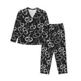 thumbnail image 1 of Fotbe Snake Conjunto de Pijama de Manga Larga para Mujer con Estampado, Ropa de Dormir de 2 Piezas, Conjunto de Casa Suave y Cómodo con Bolsillos-Small, 1 of 7