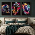 thumbnail image 3 of 3 Pcs American Football Colorful Wall Art Decor, Rugby Field Stadium Sports Canvas Painting Posters,Graffiti Football Pictures for Boys Room Living Room Bedroom Home Decoration, 3 of 6