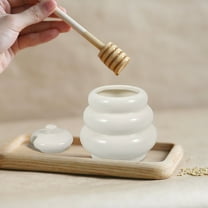 OUNONA Honey Jars Bulk Honey Jars with Dipper 12.00X9.50X9.50CM