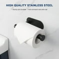thumbnail image 2 of IVV Toilet Paper Holder,Matt Black,Wall Mount,Upgraded Adhesive Toilet Paper Roll Holder,no Drilling,Bathroom/Rv/Washroom, 304 Stainless Steel, Rustproof (Matte Black, 1 Piece), 2 of 10